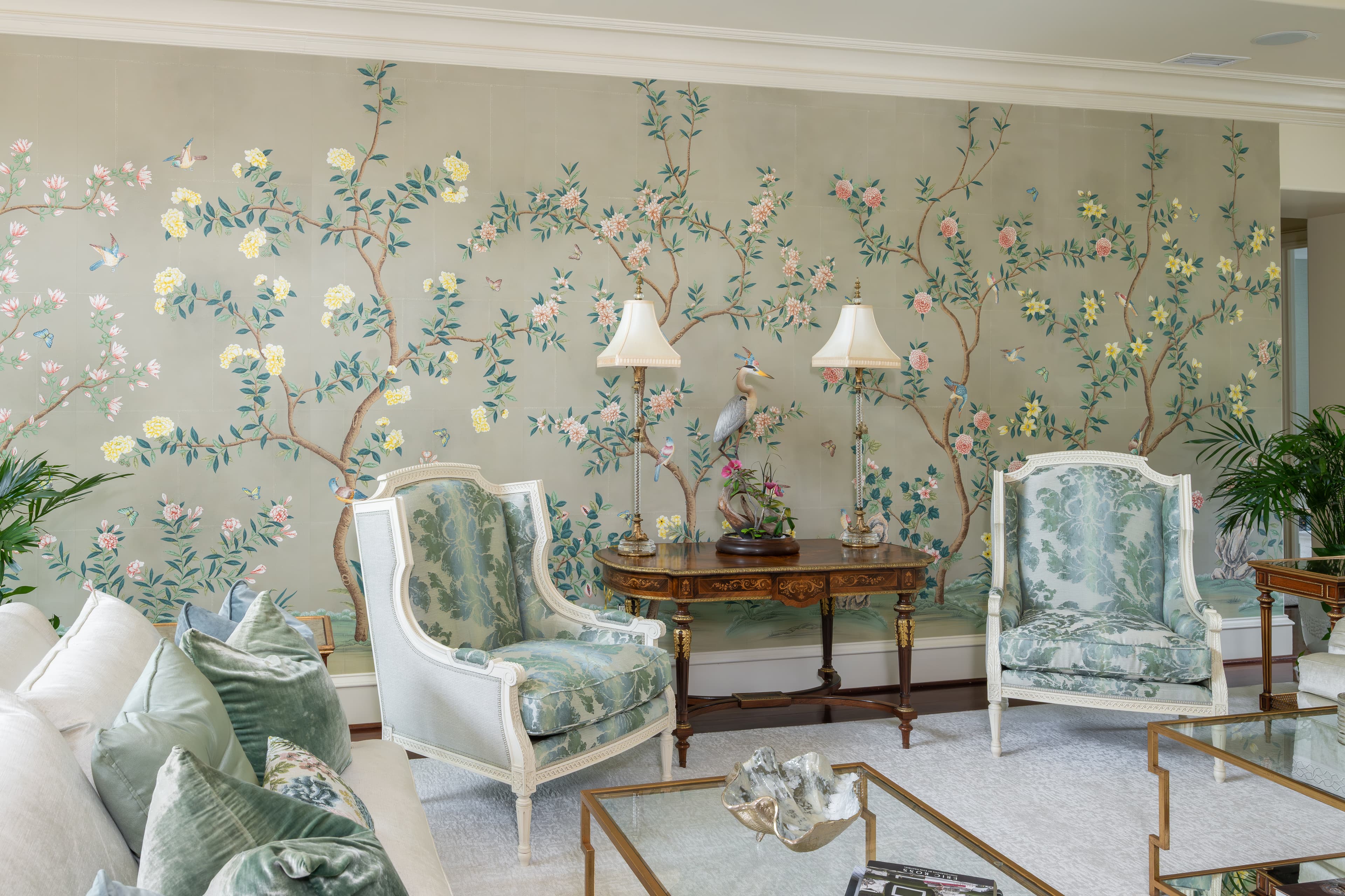 Gracie Studio wallcovering installation — 109 Wildwood Dunes