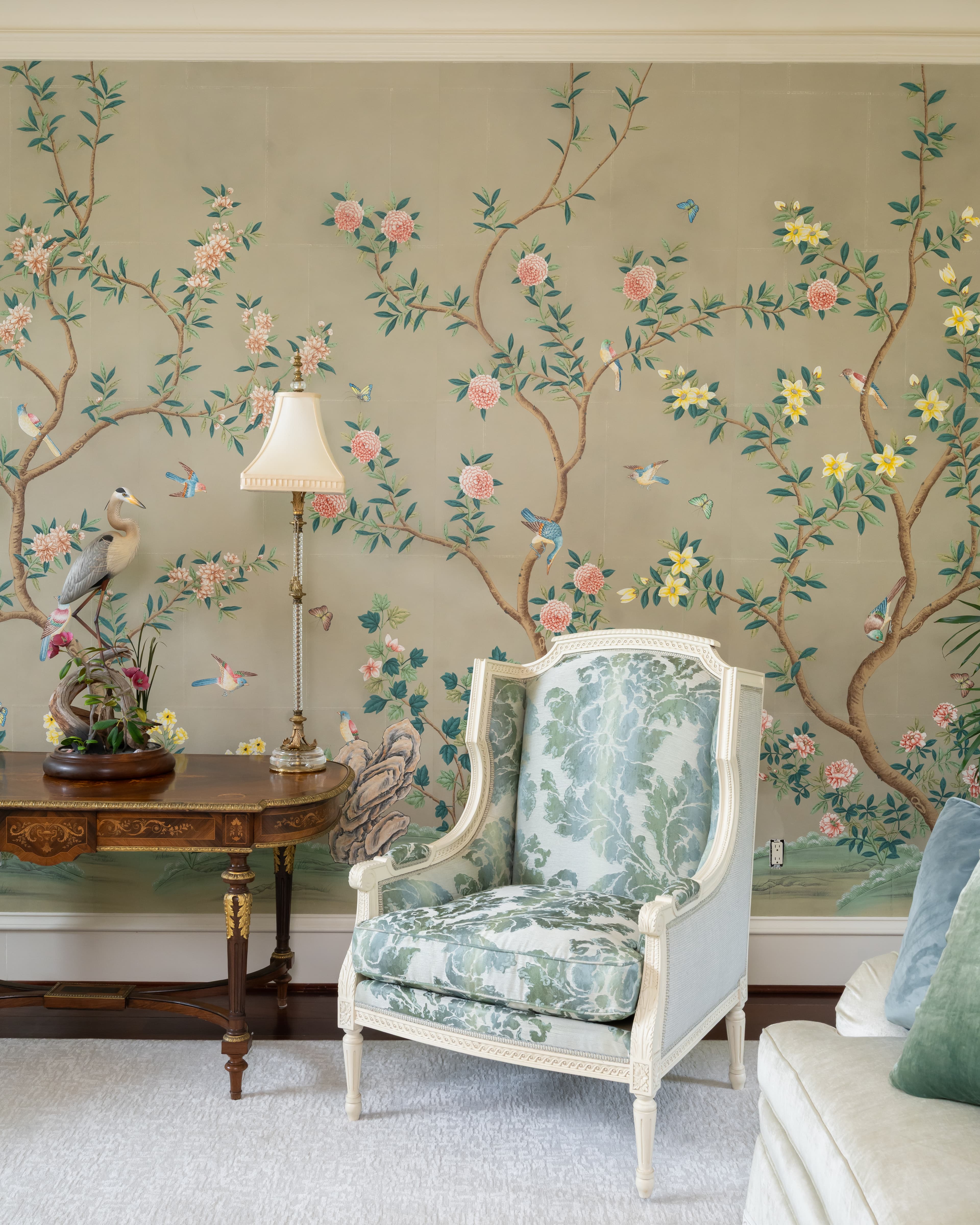 Gracie Studio wallcovering installation — 109 Wildwood Dunes
